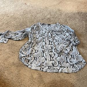 Express chiffon zip up blouse